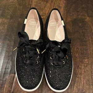 Keds x Kate Spade Black Glitter Sneakers